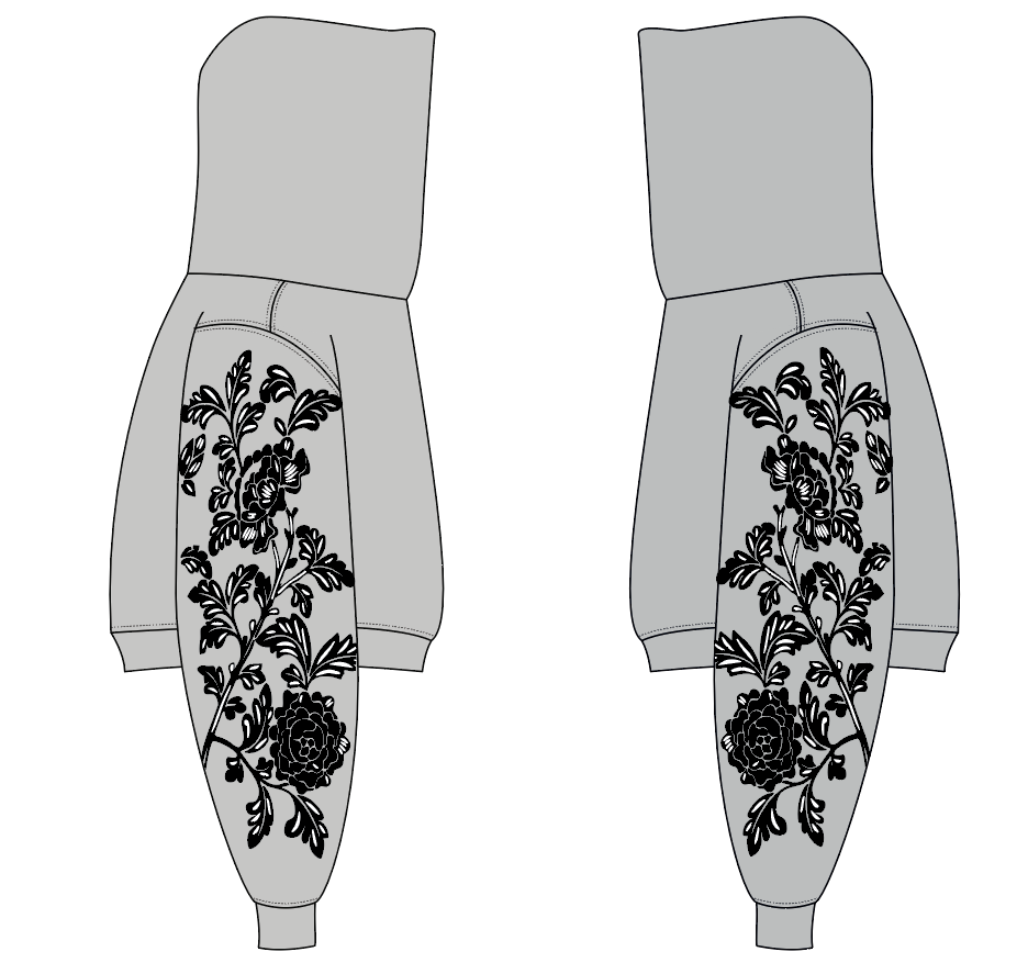 ROSES HOODIE GRAFITTY