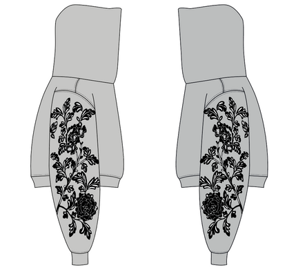 ROSES HOODIE GRAFITTY